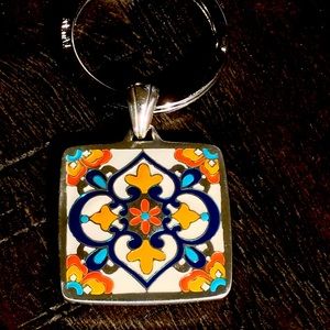 Brighton Toledo Alto Enamel Keychain Fob